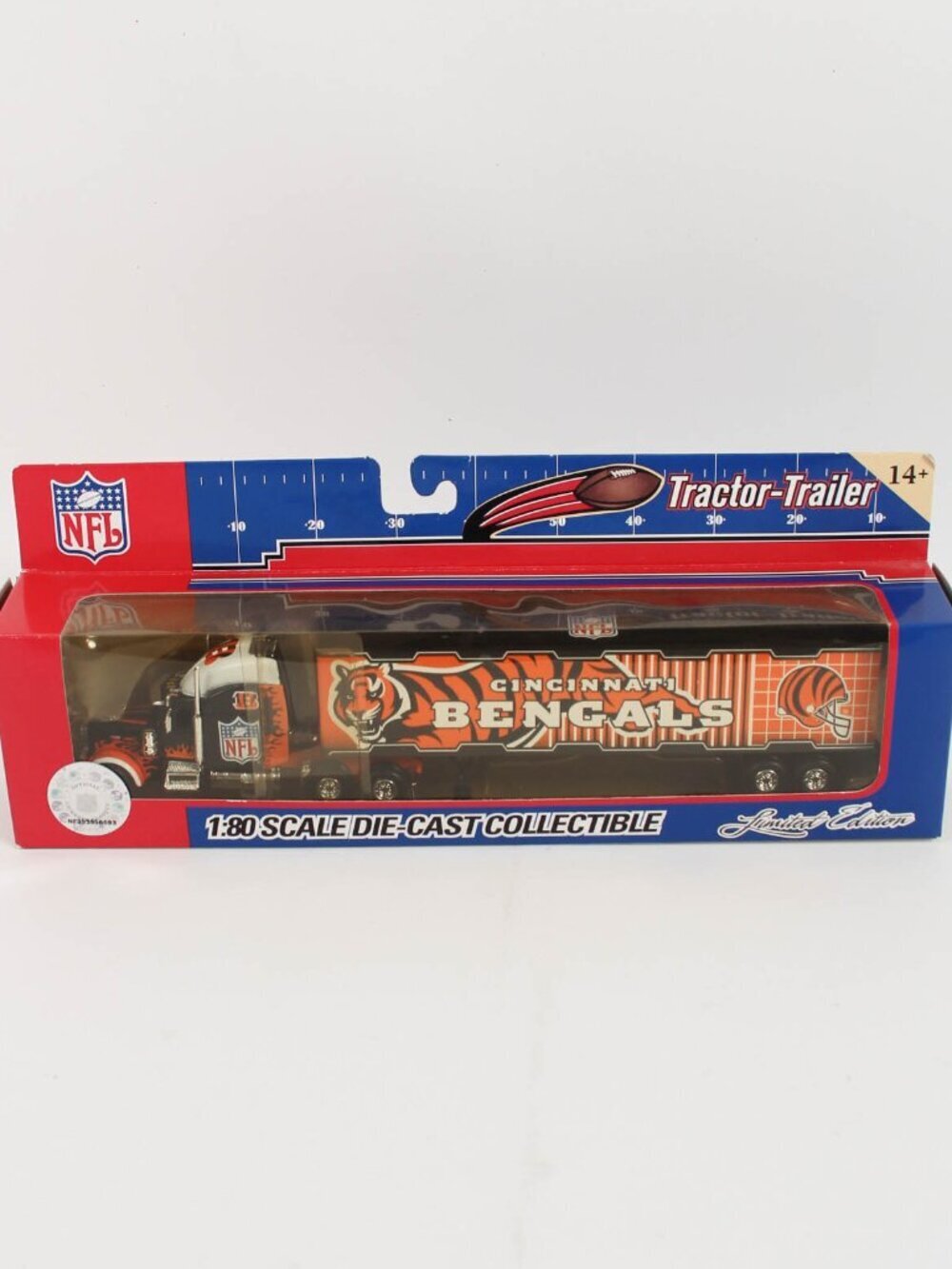 Vintage Cincinnati Bengals NFL Die Cast Tractor Trailer 1:80 NIB